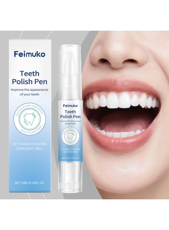 Feimuko Teeth Polish Pen |  Improve the Appearance of Your Teeth,Get a Brighter More Confident Smile 3ml - Image 1